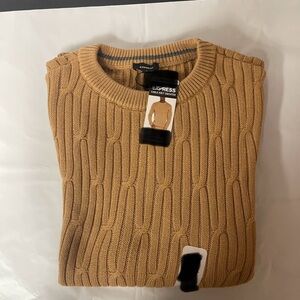 Express Men's Camel Crewneck Sweater